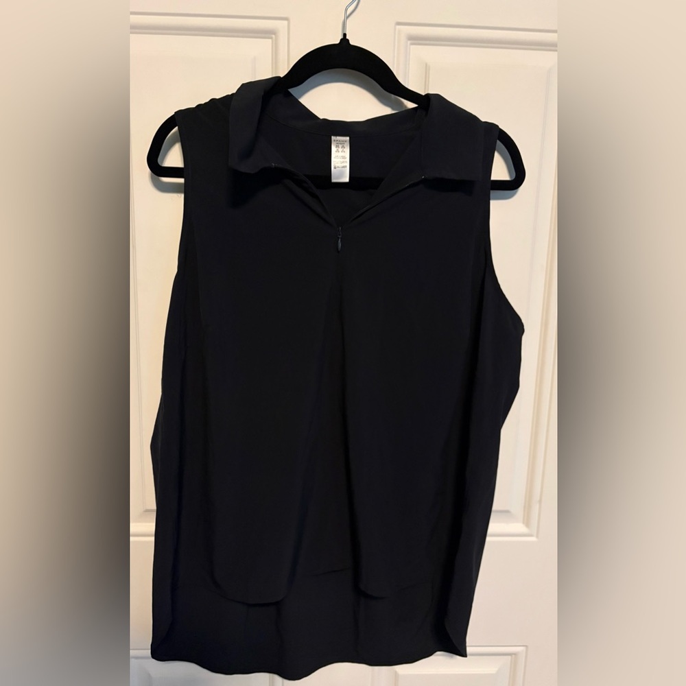 SPANX  Sunshine Black Sleeveless Blouse